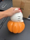  new  Halloween Hello Kitty Ceramic Spooky Pumpkin Cookie Jar - 10 1 2   