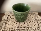 Vintage Haegar Pottery No  1 Green Ceramic Round Pot Planter Swirl Usa 1970s Euc