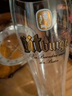 Bitburger 2l Beer Boot Pressed Glass German Bierstiefel - 13  Tall Nice Stein