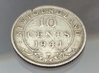 1941 C Newfoundland Canada 10 Cents Dime Km  20 Circulated Coin B753