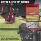 Rolling Baseball Bag 71l Capacity Softball Bag For 7 Bats With Separate Shoe    