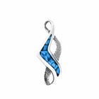 Sterling Silver And Chip Turquoise Inlaid Southwestern Pendant