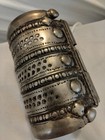 Vintage Kuchi Afghan Tribal Hinged Cuff Bracelet Heavy 179g Silver Tone Boho