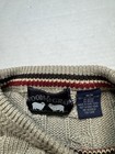 Vintage Woods And Gray 100  Cotton Fisherman Cable Knit Sweater Sz Mediun Beige