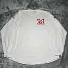 Miami University Spirit Jersey Adult Size Medium Long Sleeve Shirt Oversized