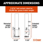 Curt  2-5 16  Adjustable Gooseneck Hitch Coupler  30k  Round Tube  25030