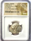 Attica Athens Owl Ar Tetradrachm Silver Coin 440-404 Bc  Certified Ngc Choice Au