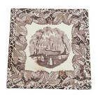 Antique Mason s Vista Victorian Brown Ironstone Tile Trivet English Cottagecore