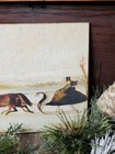 Vintage Primitive Victorian Style Christmas Winter Couple In Sleigh Horses Sign 