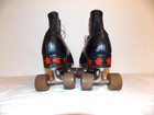 Vintage Black Leather Chicago Rollerskates No  78p  Wheels Sz 8 Plate Sz 11 Boot