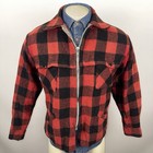 Vtg 50s 60s Sportchief Jacket Mackinaw Cruiser Coat Zip Wool Rayon Mens Medium