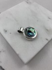 Vintage Mexico Taxco Abalone 925 Sterling Silver Modernist Pendant 
