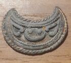 Ancient Bronze Crescent Moon Pendant 12th-14th Century Free Display Armature