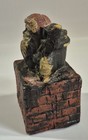 Antique Hand Painted Cast Iron Santa  Antique Christmas Decor