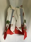 Vintage Mcm Christmas Half Apron 1950s Holly Berry Candles 25  With Pocket