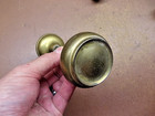 Vintage Lot Of Brass Plated Steel Door Knobs Sets 3 Complete Plus Knob   Spindle