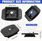 2 Pack 41mm And 43mm Tripod Quick Release Plate Camera Mounting Adapter  2 Si   