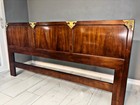 Vintage Henredon  regiment  Campaign King Size Walnut Headboard - Model 12-8100