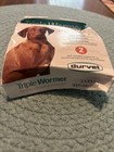 Triple Wormer Medium large Dogs 25-200 Lbs 2 Chewable Tablets Green-2 Box Damage
