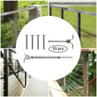For 1 8  Cable Deck Pack Of 50 T316 Wire Railing Tensioner Kit Stainless Steel