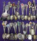 150  Pc Silverplated Sm 3-6 collectible   Souvenir Spoons Antique To Vintage Mix