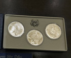 Uncirculated Olympic Silver Dollars 1983 Collector Set  p   d   s 