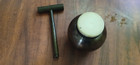 Vtg Atq Heavy Solid Brass bronze  Apothecary Pharmacy Mortar And Pestle Set