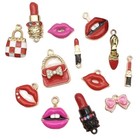 Wine Stem Glass Charms Choice Drink Tags 8-12 Pc Pouch Holiday Party Gift