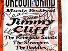 Vintage Jimmy Cliff 90 s Concert Poster Signed Autograph University Of Oregon