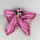 Disney Minnie Mouse Pink Satin Trim Baby Babies Security Blanket Lovey Adorable