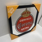 Cerveza Corona Extra Printed Mirror Sleek Black Frame Office Bar Game Room Dorm