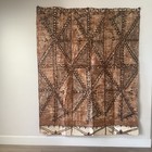 Vintage Handmade Polynesian Tapa Cloth Barkcloth Textile - 75x70 In