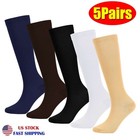 5 Pairs Copper Compression Socks 20-30mmhg Graduated Support Mens Womens S-xxl