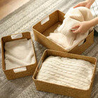 Zerolife Natural Large Woven Seagrass Basket Of Straw Wicker For Home Table Frui