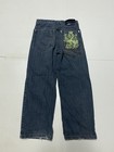 Vintage Fubu Jeans Boys Size 10 Blue Embroidered Y2k Denim Baggy 24 X 23