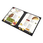 Wechef 5 Pack Menu Covers 8 5  X 11  2 Views Faux Leather Cafe Restaurant Bars