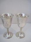 Vintage 2 Sterling Silver Goblets  6 3 8  950 Sterling 423g 14 9 Oz