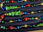 Thomas Pacconi Blown Glass Garland Set Of 2 Santa   Christmas Trees W crate