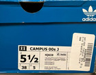 Adidas Campus 00s J Big Kids Shoes Black White Hq6638 Youth Size 5 5 New