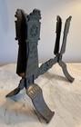 Antique Victorian Cast Iron Ornate Fireplace Screen Base brackert holder
