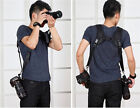 Nylon Double Shoulder Sling Belt Quick Rapid Strap For 2 Dslr Slr Camera
