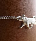Sterling Silver Australian Cattle Dog Moving Study Anklet
