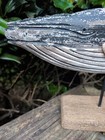 Hand Carved Wood Whale Nantucket New England Coastal Sculpture Carving Nautical