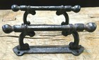 4 Huge Cast Iron Antique Style Cable Barn Handle  Gate Pull  Shed Door Handles