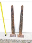 Antique Large Farmhouse Industrial Barn Door Hinges Wrought Iron 36  Length