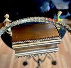 Volupte Vintage Gold Tone Swinglok Makeup Holder Box Compact Mirror New Vanity