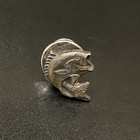 Vtg Sterling Largemouth Bass Fish Fisherman Hat Lapel Pin 