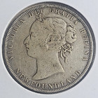 1900 Newfoundland 50 Cents Sterling Silver Coin  925 - Queen Victoria  958 