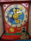 Vintage 1968 Fisher Price Toys Music Box Teaching Clock  998 W Original Box T2