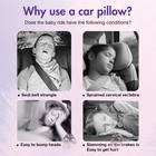 Car Seat Head Support Pillow Cushion For Kids H-shape Travel Safety Soft Plush